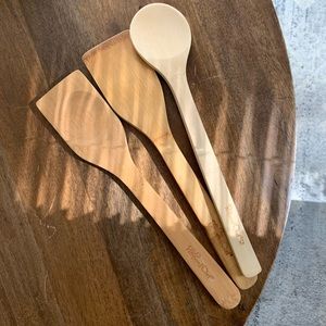 Pampered Chef Wooden Spatula Set of 3
